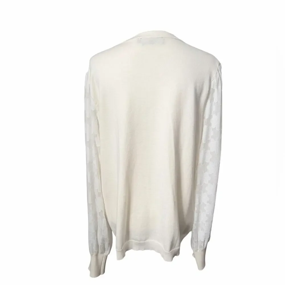 Tommy Hilfiger Cream V-Neck Sweater XL